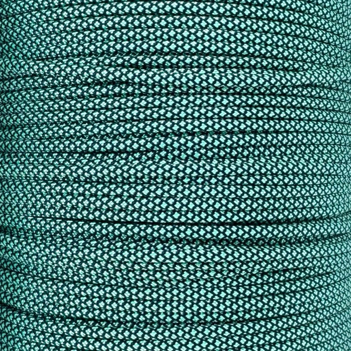 Midnight Blue with Mint Green Diamonds 550 Paracord