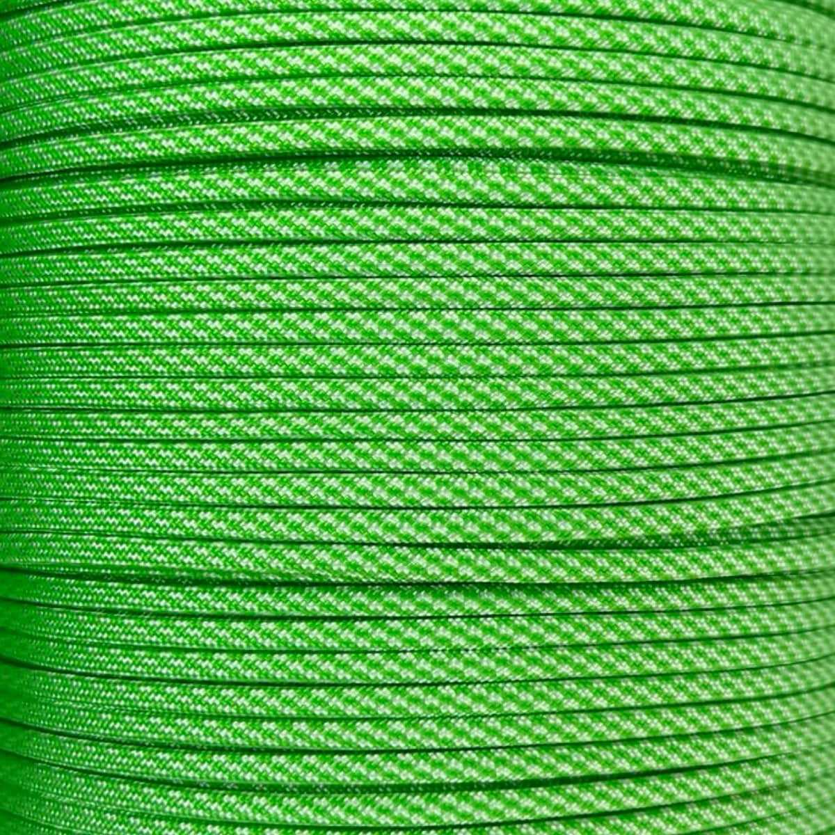 Neon Green and White Candy Cane 550 Paracord