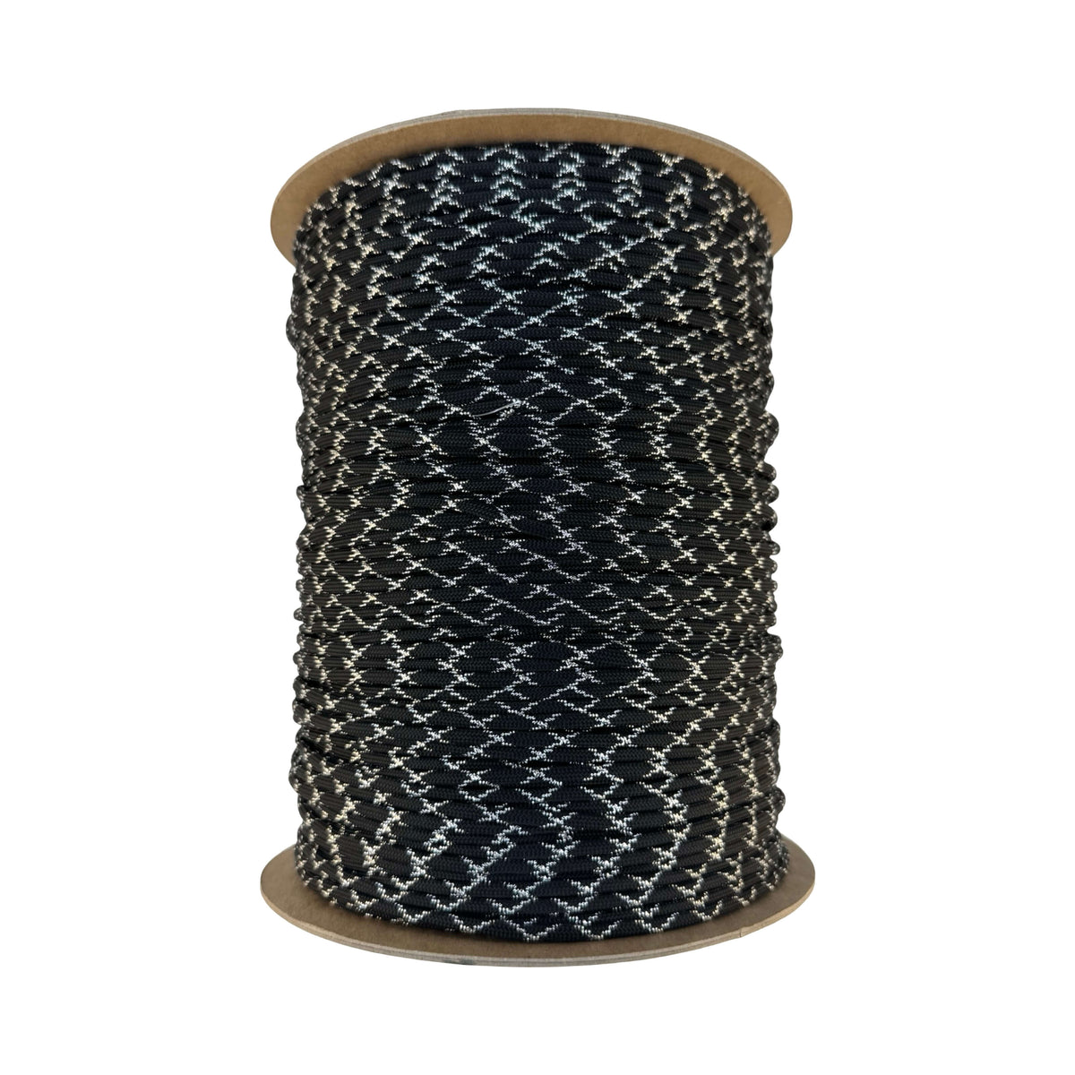 Black w/ 3 Silver Metallic "X" Tracers 550 Paracord