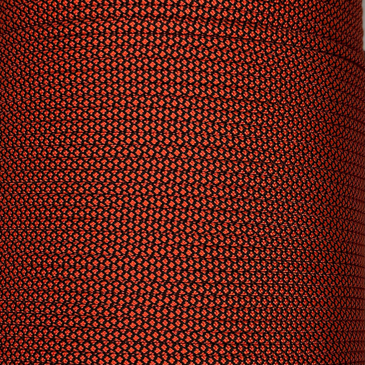 Neon Orange Diamonds on Black 550 Paracord