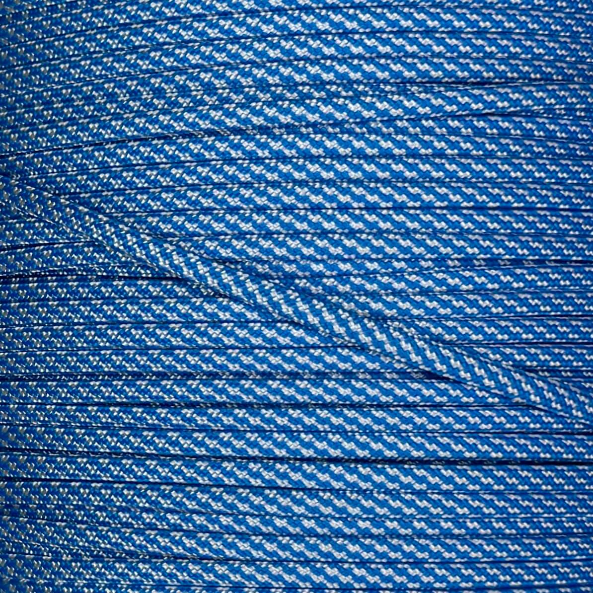 Colonial Blue and White Candy Cane 550 Paracord - The Paracord Store